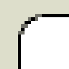 detal zaokrąglonego narożnika